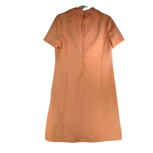 Vintage Wilshire of Boston Dress Womens Large Orange Large Bow Union Made Career - Picture 8 of 9